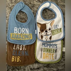 4 pack bibs- stain free